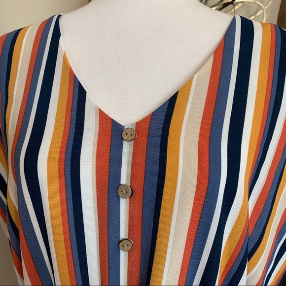 APT. 9 Size XL Striped Wide Leg Romper Jumpsuit - Picture 5 of 6